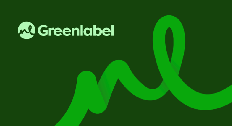 Logo van NL Greenlabel op donkergroene achtergrond